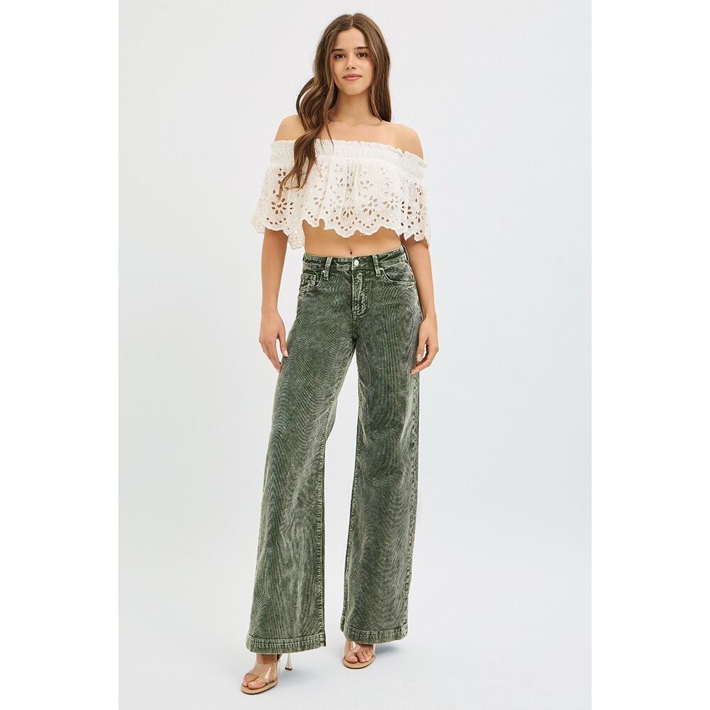 RISEN High Rise Wide Leg Corduroy Jeans - PW21322X - Plus Size 2XL - Picture 6 of 6